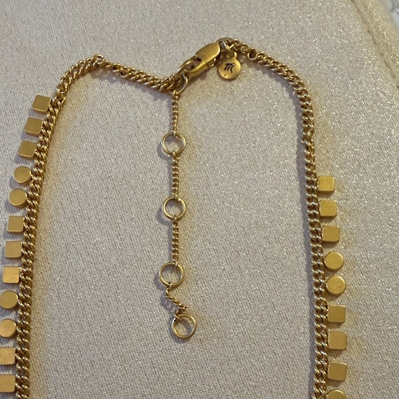 Madewell Gold Disc and Square Necklace - Picture 2 of 3
